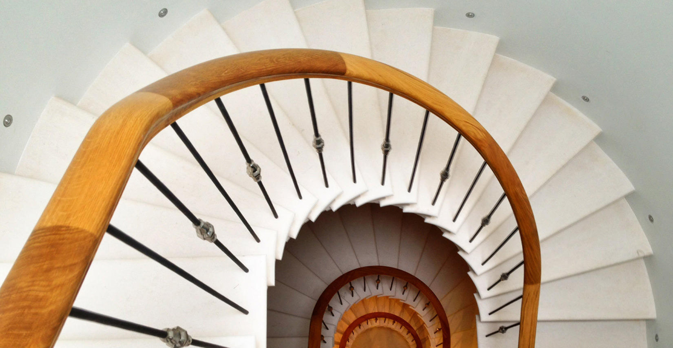 cantilevered stone staircase