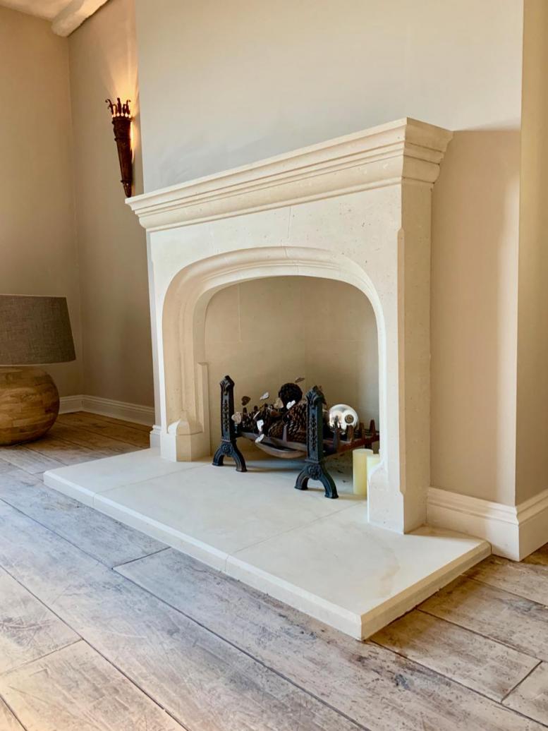 Shericles Style - limestone fireplace surround 