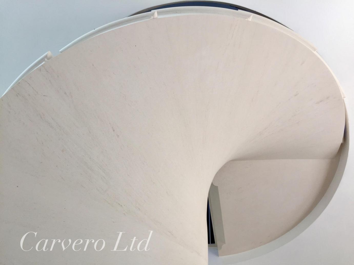 beautifully made spiral stone staircase from Carvero Stonemasonry 