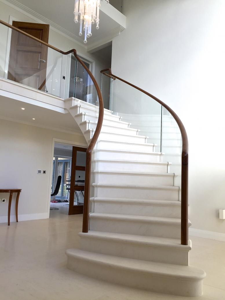 post tensioned stone stair