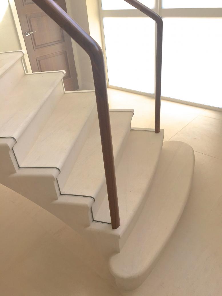 post tensioned stone stair