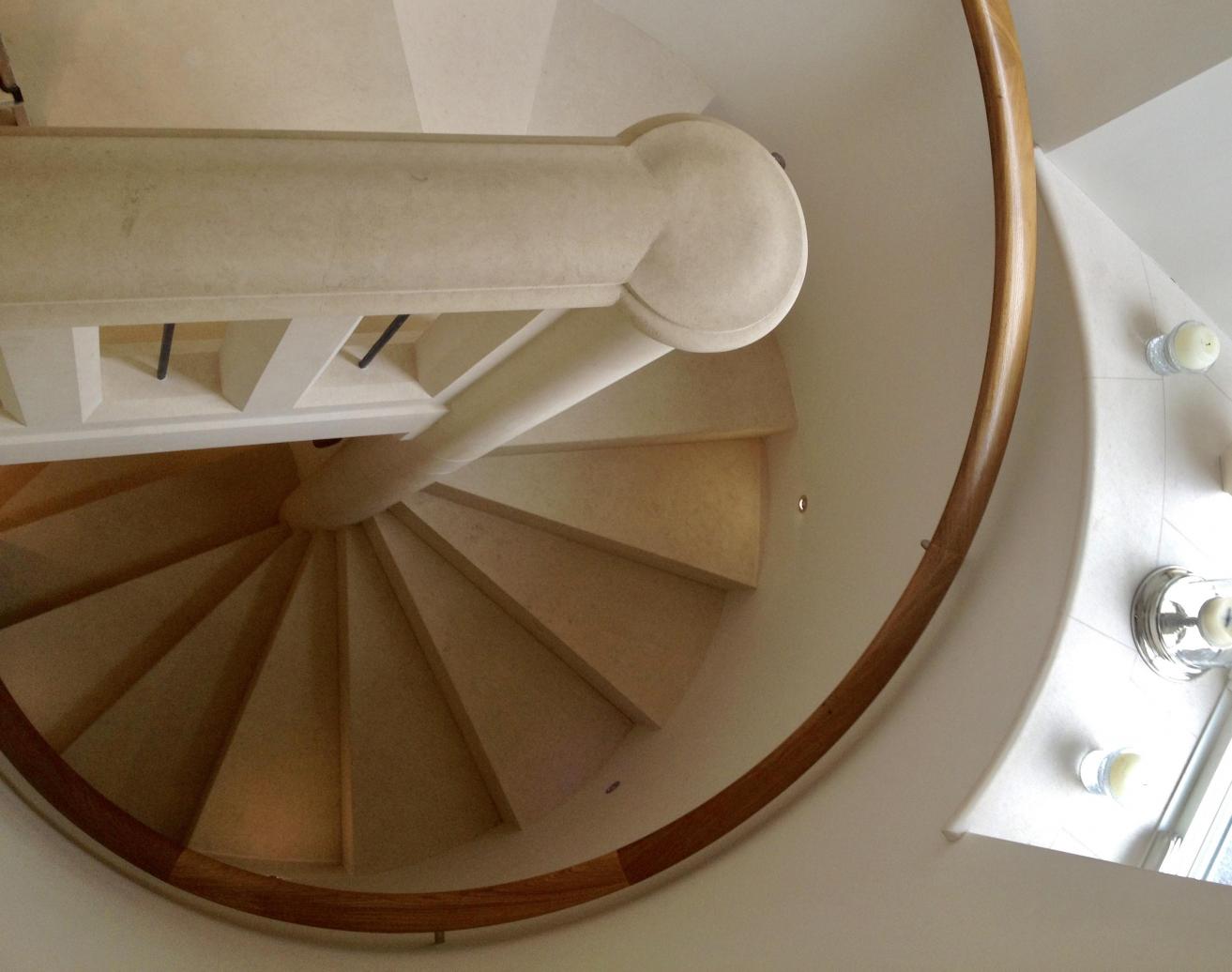 stone spiral staircase fitted in London