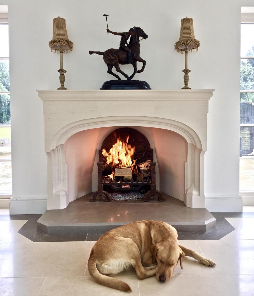 stone fireplace surround 