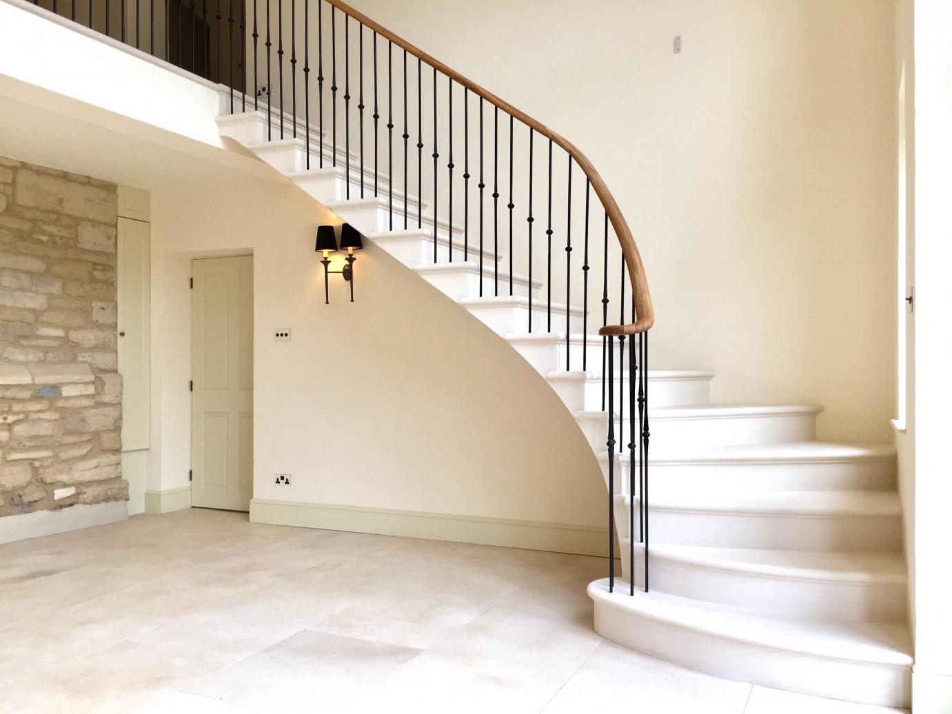 cantilevered stone stairs