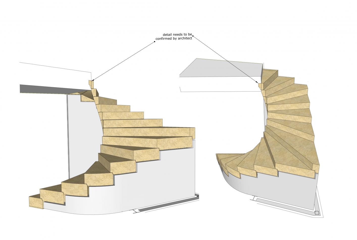 design of this cantilevered sandstone staircase