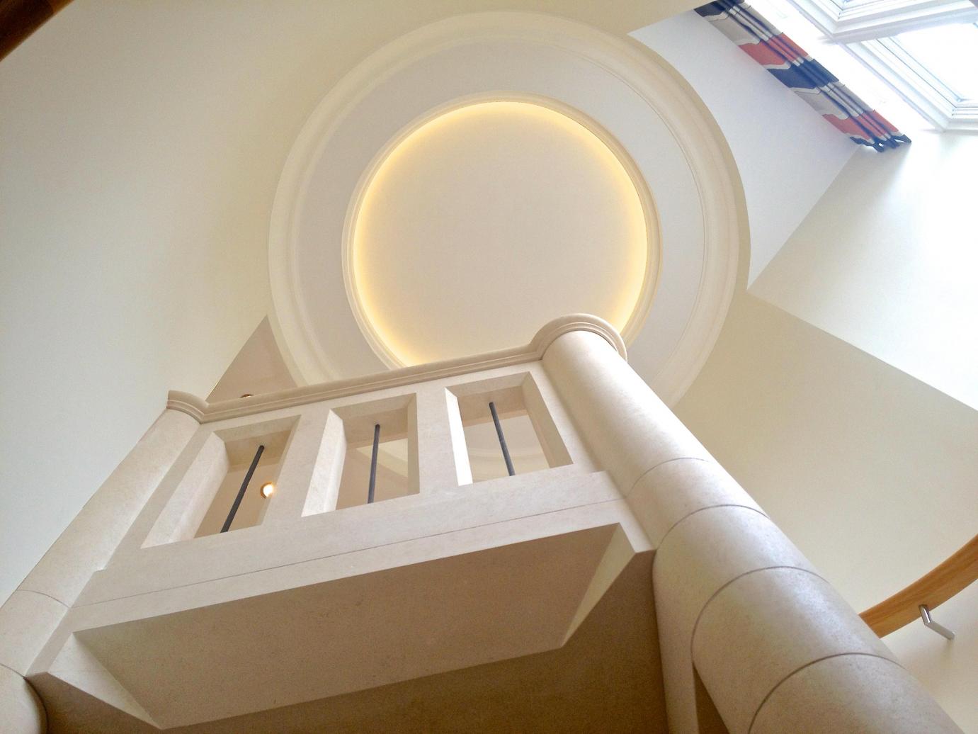 solid stone spiral staircase in London