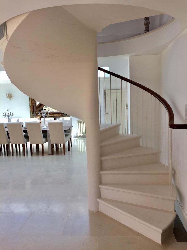 stone stairs, staircase Leicester, beautifully made spiral stone staircase