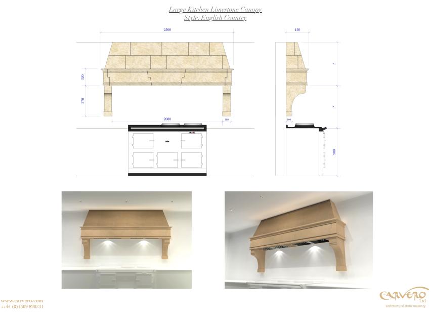 Latest Product Addition: A Country Kitchen Stone Canopy - AGA Cooker Hood
