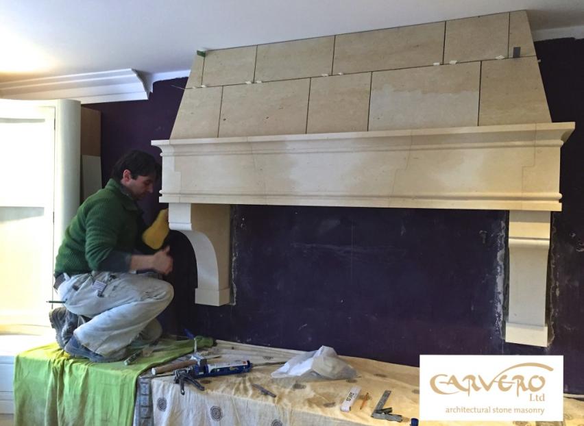 Traditional Kitchen Stone Hood - Kitchen Stone Canopy