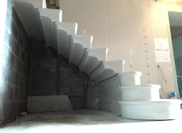 Cantilevered stone staircase in Glasgow