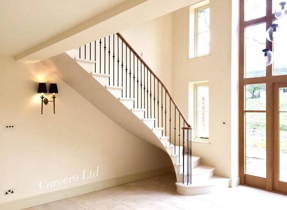 Simple but elegant, cantilevered stone staircase 